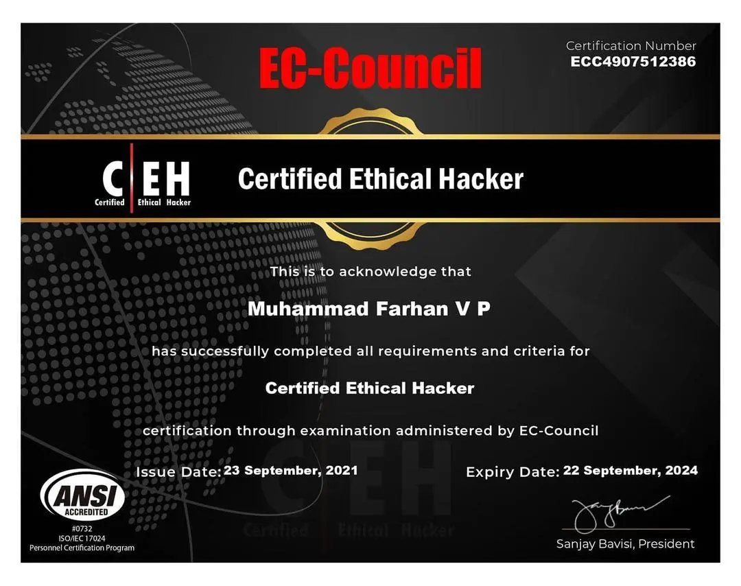 CEH Certificate
